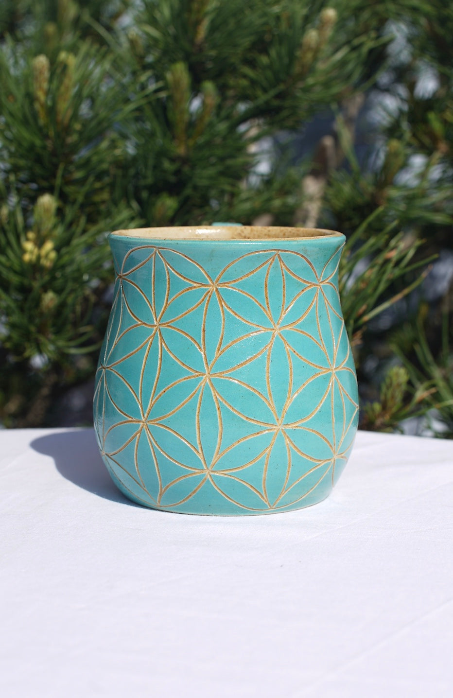 Mug jade flower of life