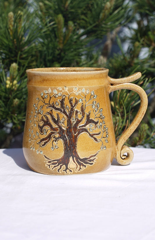 Tasse Arbre de vie antique avec terre médicinale et or