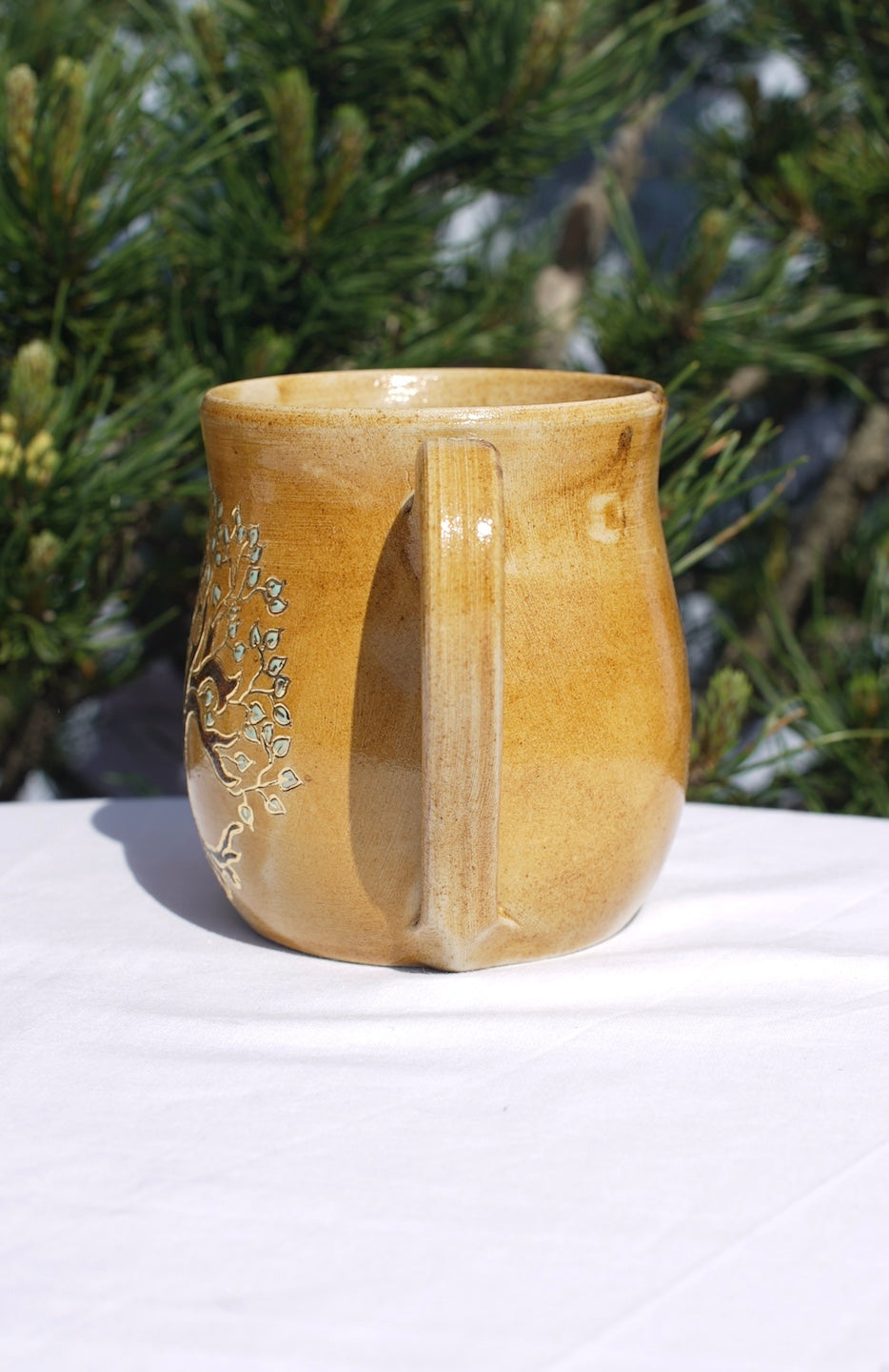 Tasse Arbre de vie avec terre médicinale et or 24 carats
