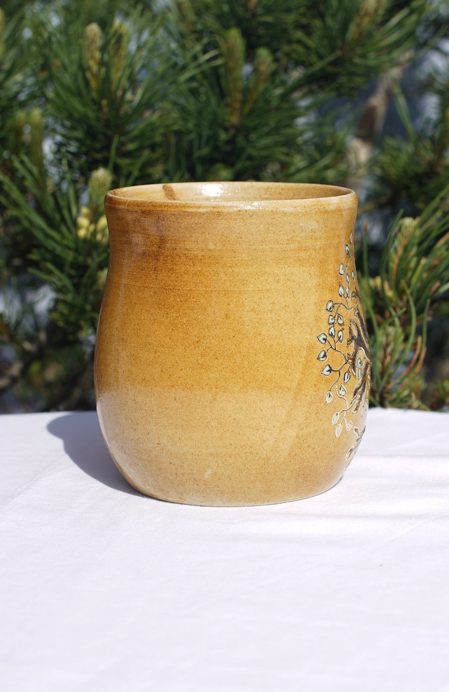 Tasse Arbre de vie avec terre médicinale et or 24 carats