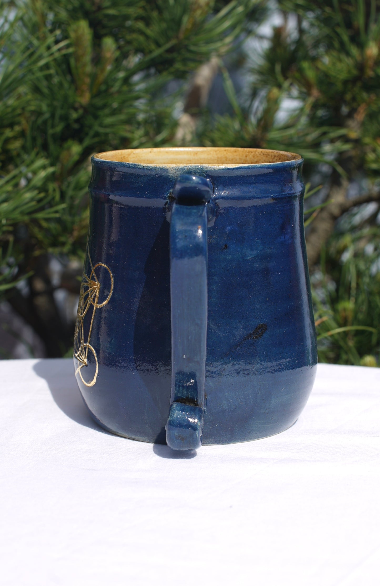 Tasse antik Metatrons Würfel Echt-Gold 24kt