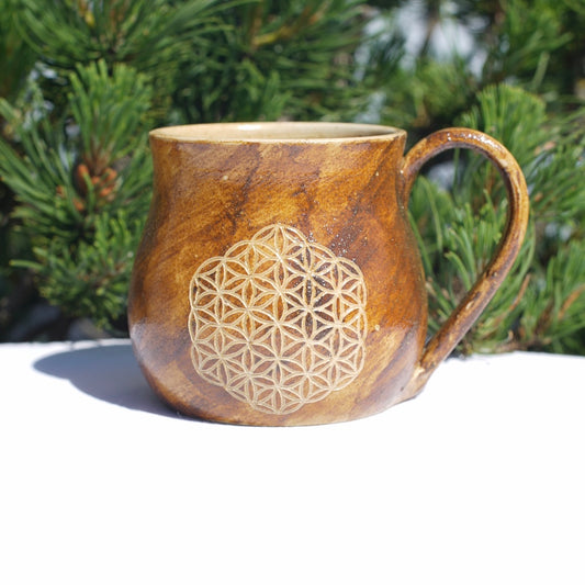 Tasse d'argile Fleur de vie