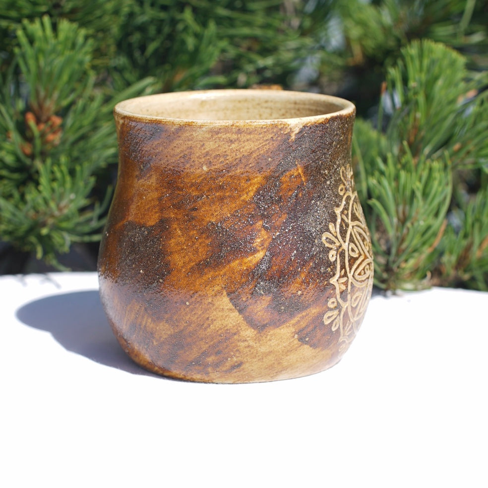 Cup of Mandala healing clay