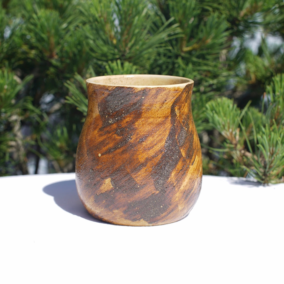 Mandala healing clay mug