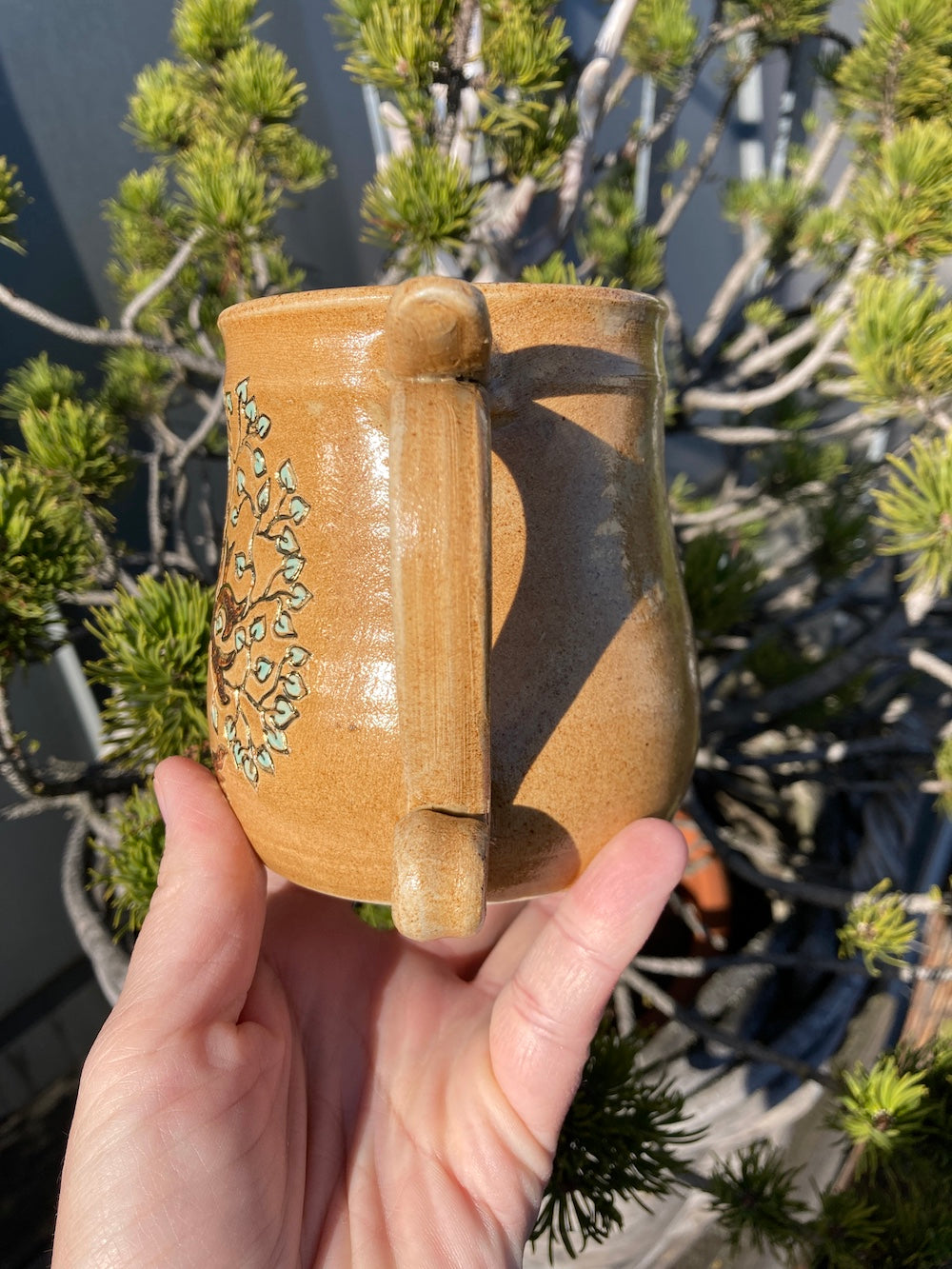 Tasse Lebensbaum antik mit Heilerde und Gold