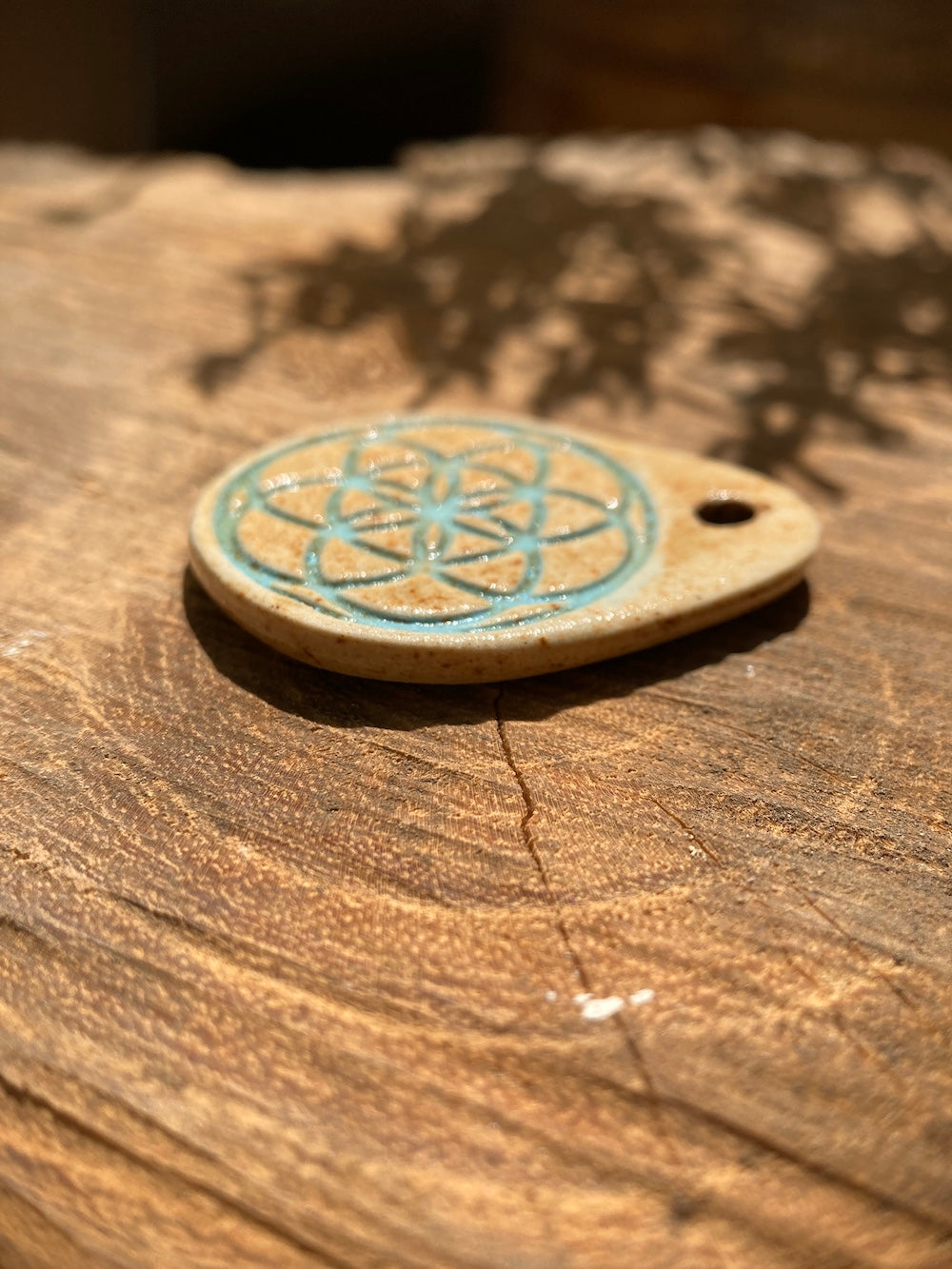 Amulet seed of life jade