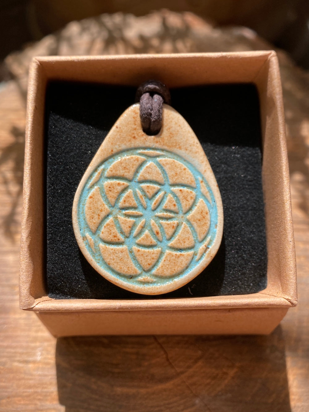 Amulet seed of life jade