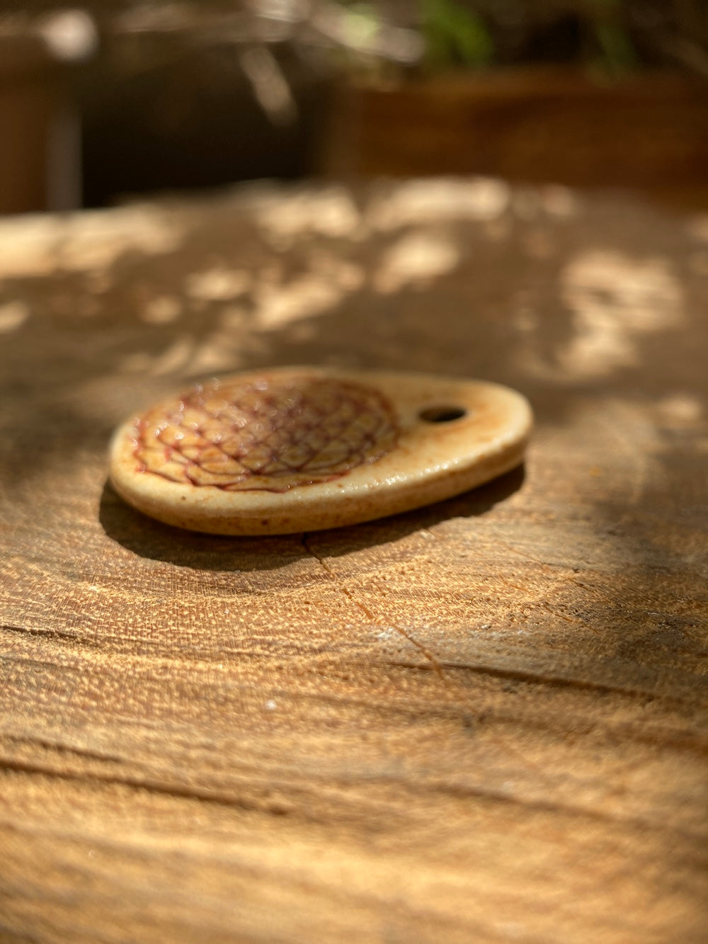 Amulett mit Blüte des Lebens in zimt