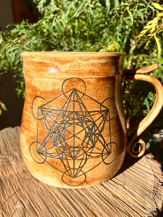 Tasse antik Metatrons Würfel