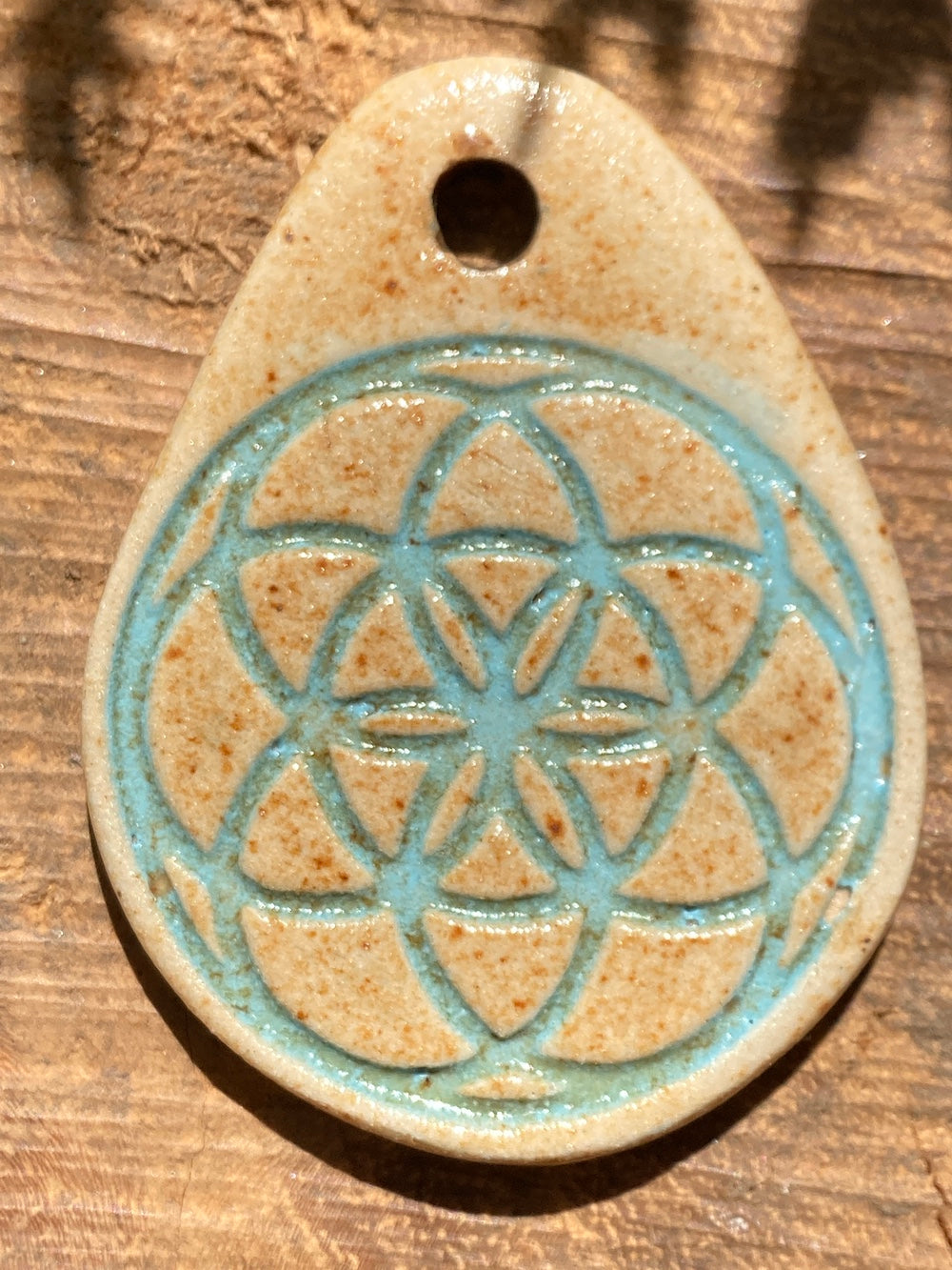 Amulet seed of life jade
